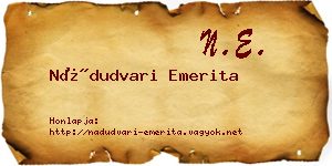 Nádudvari Emerita névjegykártya